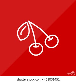 Web line icon. Cherry