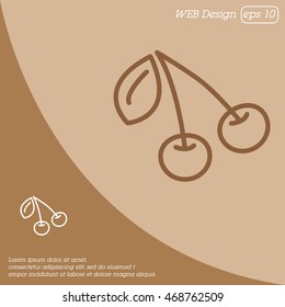 Web line icon. Cherry