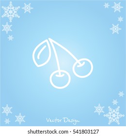 Web line icon. Cherry
