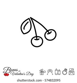 Web line icon. Cherry
