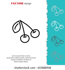Web line icon. Cherry