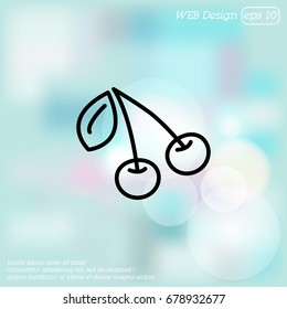 Web line icon. Cherry