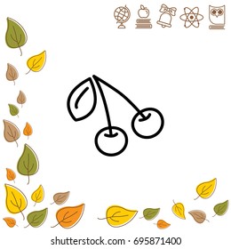 Web line icon. Cherry
