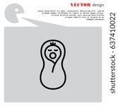 Web line icon. Child in diapers, newborn