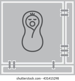 Web line icon. Child in diapers, newborn