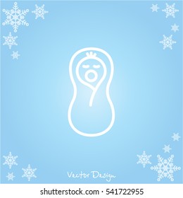 Web line icon. Child in diapers, newborn