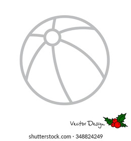 Web line icon. Children's ball, baby toy