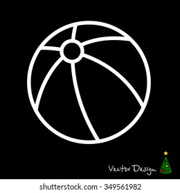 Web line icon. Children's ball, baby toy