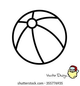 Web line icon. Children's ball, baby toy