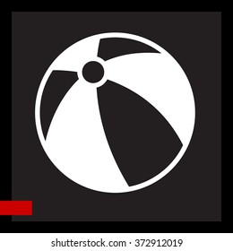 Web line icon. Children's ball, baby toy