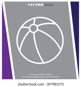 Web line icon. Children's ball, baby toy