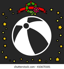 Web line icon. Children's ball, baby toy
