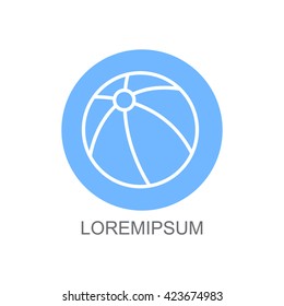 Web line icon. Children's ball, baby toy