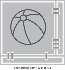 Web line icon. Children's ball, baby toy