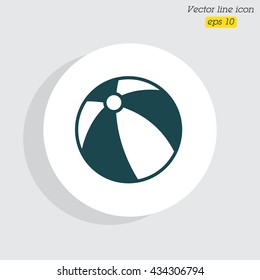 Web line icon. Children's ball, baby toy