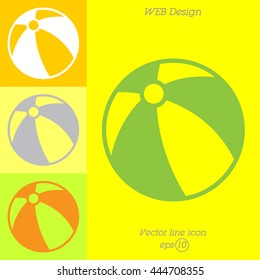 Web line icon. Children's ball, baby toy