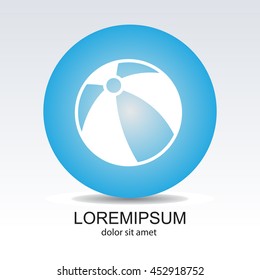 Web line icon. Children's ball, baby toy