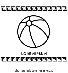 Web line icon. Children's ball, baby toy