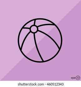 Web line icon. Children's ball, baby toy
