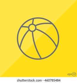 Web line icon. Children's ball, baby toy