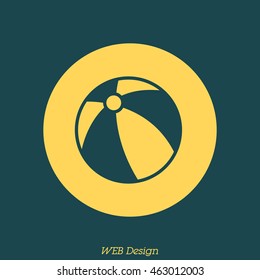 Web line icon. Children's ball, baby toy