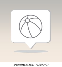 Web line icon. Children's ball, baby toy