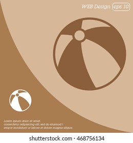 Web line icon. Children's ball, baby toy