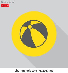 Web line icon. Children's ball, baby toy