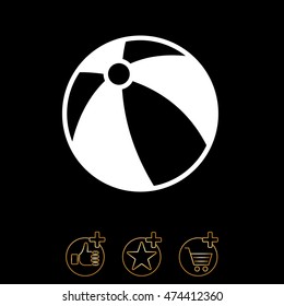 Web line icon. Children's ball, baby toy