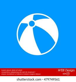 Web line icon. Children's ball, baby toy
