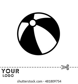 Web line icon. Children's ball, baby toy
