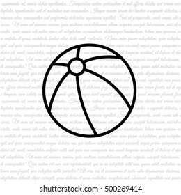 Web line icon. Children's ball, baby toy