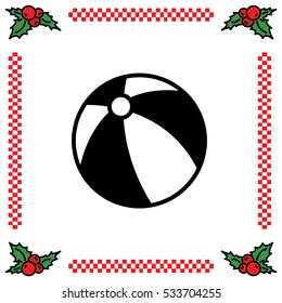 Web line icon. Children's ball, baby toy