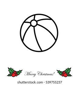 Web line icon. Children's ball, baby toy