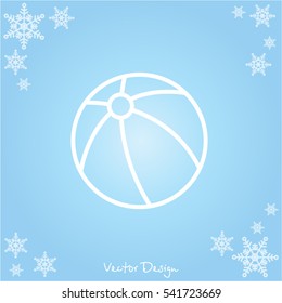 Web line icon. Children's ball, baby toy