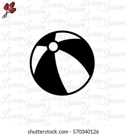 Web line icon. Children's ball, baby toy