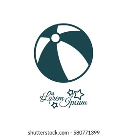 Web line icon. Children's ball, baby toy