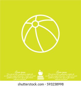 Web line icon. Children's ball, baby toy