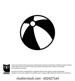 Web line icon. Children's ball, baby toy