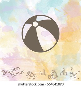 Web line icon. Children's ball, baby toy