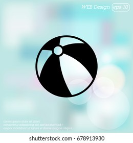 Web line icon. Children's ball, baby toy