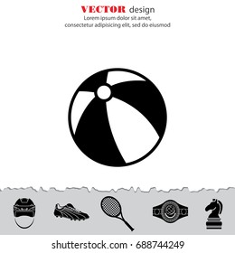 Web line icon. Children's ball, baby toy