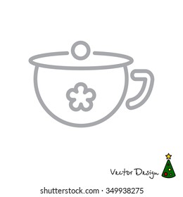 Web line icon. Children's potty