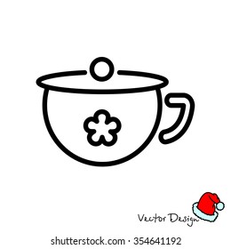 Web line icon. Children's potty