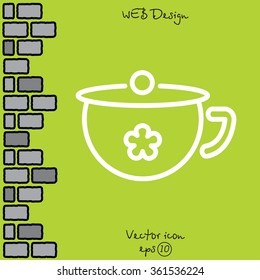 Web line icon. Children's potty