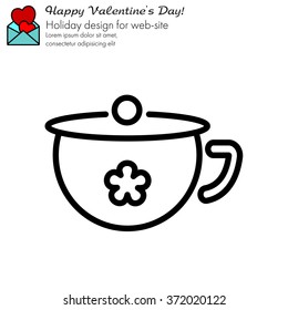 Web line icon. Children's potty