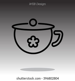 Web line icon. Children's potty