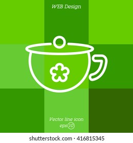 Web line icon. Children's potty