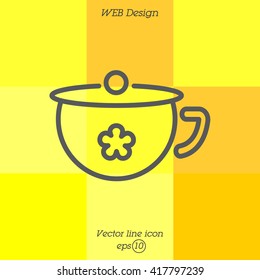 Web line icon. Children's potty