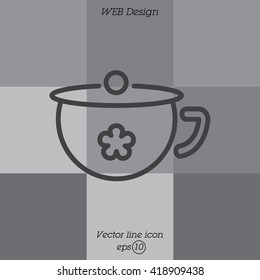 Web line icon. Children's potty
